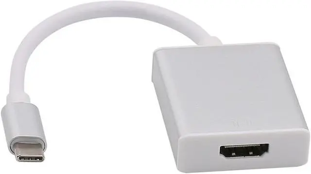 Main image of USB C TO HDMI Adapter - USB 3.1 Type C (USB-C) to HDMI 4K2K@30Hz Adapter (Thunderbolt 3), DP Alt Mode Converter w/ Aluminium Case for 2017 MacBook Pro/Samsung Galaxy S8 - Silver