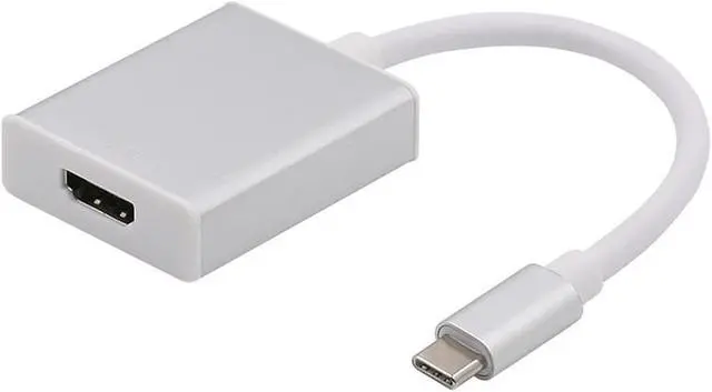 Alt view image 2 of 5 - USB C TO HDMI Adapter - USB 3.1 Type C (USB-C) to HDMI 4K2K@30Hz Adapter (Thunderbolt 3), DP Alt Mode Converter w/ Aluminium Case for 2017 MacBook Pro/Samsung Galaxy S8 - Silver