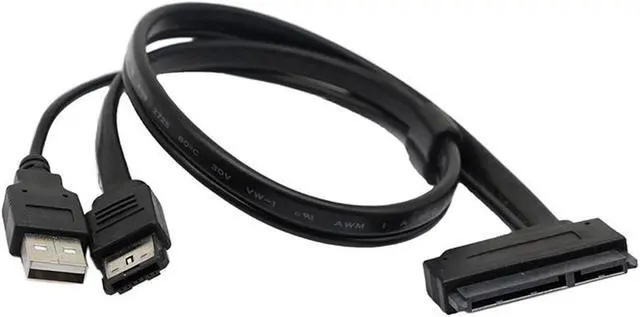 Main image of Vszerda USB Powered eSATA Data to 2.5'' Hard Disk Drive SATA 22Pin SSD Adapter Cable for Laptop PC - 1.64FT