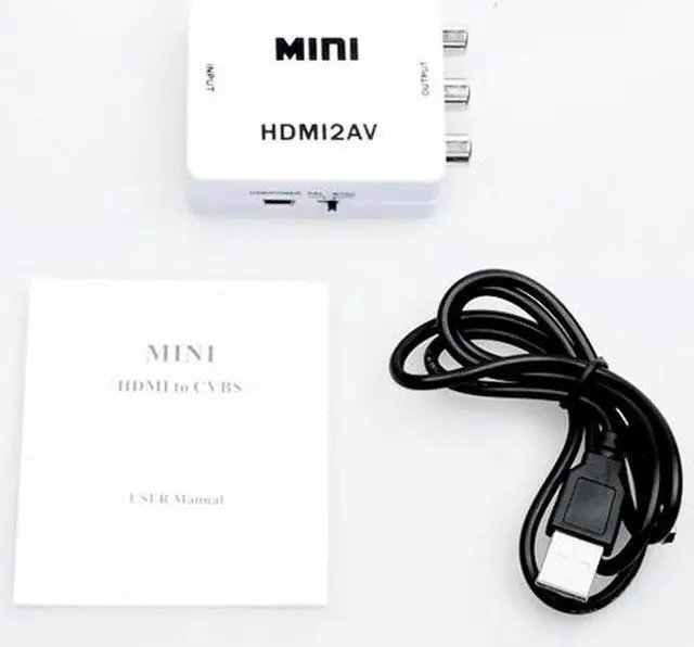 Alt view image 6 of 7 - Mini Composite 1080P HDMI to RCA Audio Video AV CVBS Adapter Converter For HDTV