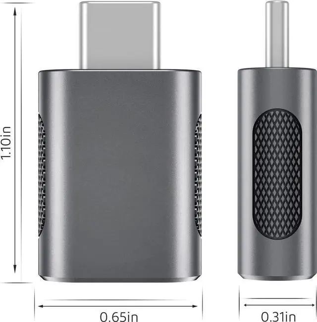 Alt view image 6 of 7 - Upgrade 10Gbps USB C to USB 3.0 OTG Adapter (4 Pack), USB Type C Male to USB A Female, Thunderbolt 4/3 to USB Converter for M-ac-Book Pro/Air, i-Pad, i-Mac and More Type C Devices - Space Grey