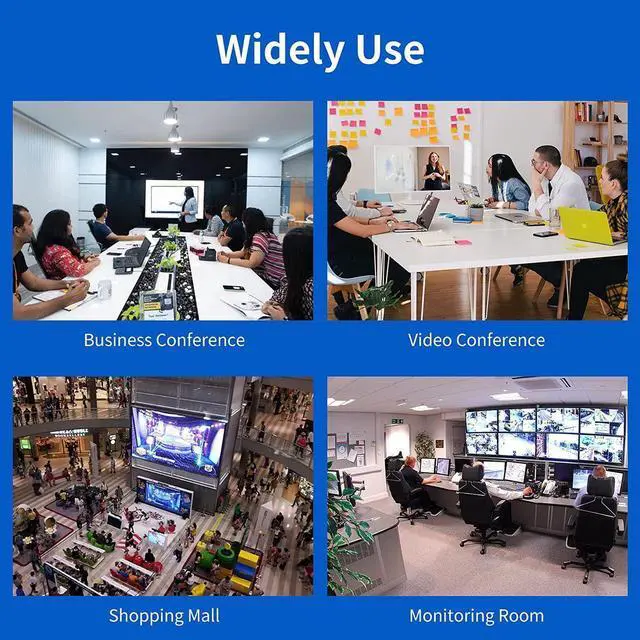 Alt view image 6 of 7 - 4 Port DisplayPort KVM Switch 3D UHD 4K@60Hz 4 in 1 Out USB and DP KVM Switcher for 4 PCs Share Keyboard Mouse Monitor and USB 2.0 Devices, with 4 USB Cables