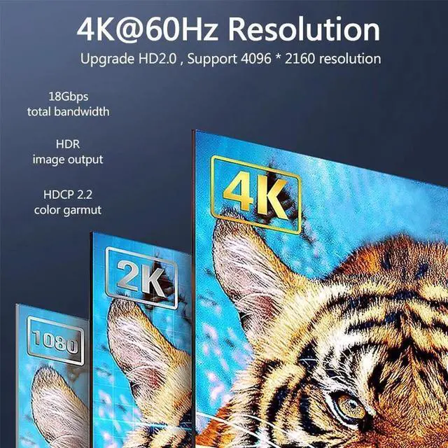 Alt view image 3 of 7 - 100 Feet HDMI Fiber Optic Cable 4K 60Hz HDMI 2.0b High Speed 18Gbps Dynamic HDR10 HDCP2.2/2.3 eARC Black 100 ft.