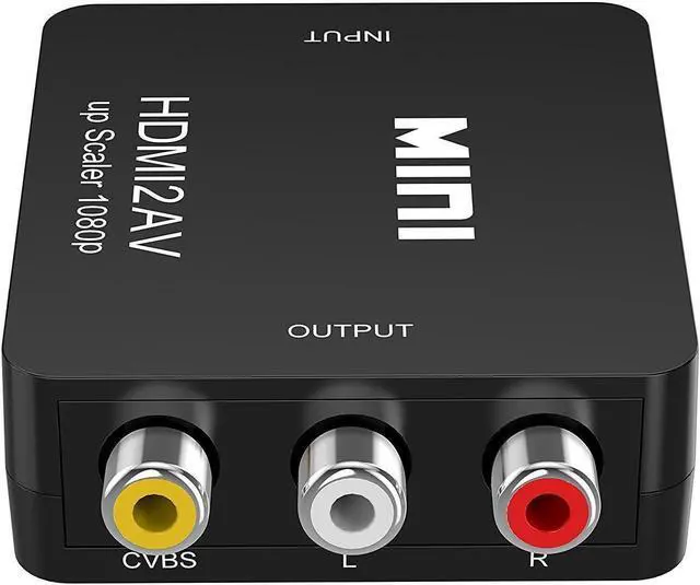 Alt view image 4 of 7 - HDMI to AV, 1080P HDMI to RCA Composite AV Video Audio Converter Support NTSC/PAL for Xbox One,Blu-ray,DVD,PS4,Roku,Chromecast,Laptop,Amazon Fire TV Stick,Apple TV (Black)