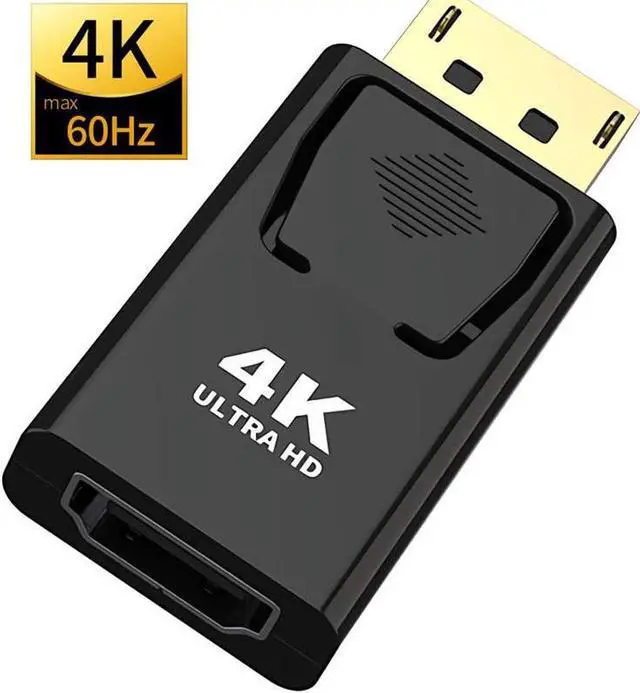 Main image of Displayport to HDMI Adapter, CableCreation 4K 3D Gold Plated DP to HDMI Converter Male to Female 1.4V Black,2-pcs