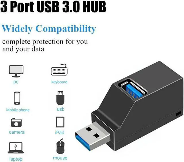 Alt view image 5 of 7 - Vszerda USB3.0 Charging Extender OTG HUB USB 3 Port Mini Multi Ports for Computer Macbook Notebook PC Adapter USB Hub Adapter Splitter