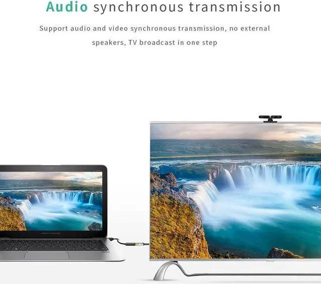 Alt view image 6 of 7 - DisplayPort to HDMI 4K, Gold-Plated DP Display Port to HDMI Adapter (Male to Female) Compatible for Computer Monitor, TV, Projector- 2 Pack