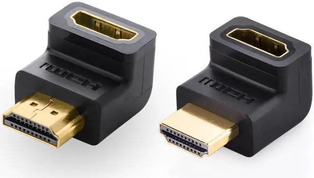 Alt view image 3 of 6 - High Speed HDMI Port Saver Male to Female Adapter Right Angled 90 Degree +270 degree