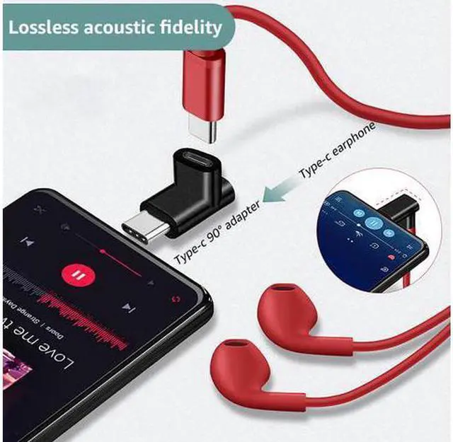 Alt view image 3 of 7 - USB C Adapter 90 Degree Male to Female Type C Adapter Angled Right & Left and Up & Down Extension Connector (2Pack)
