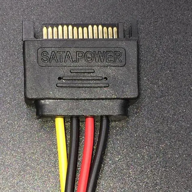 Alt view image 3 of 4 - New SATA to 4Pin Power Cable Serial ATA 15pin Male to Molex IDE 4pin Female Power Supply Cable for BTC Miner Mining Machine 20CM