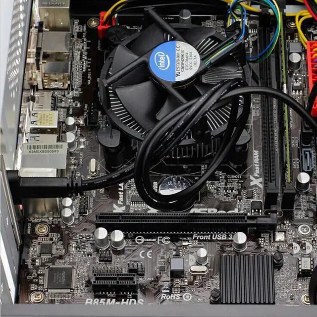 Alt view image 5 of 5 - Desktop 20 Pin Header Female to USB-C Cable with PCIe profile bracket 19Pin to USB Type-C Adapter Cable 50cm