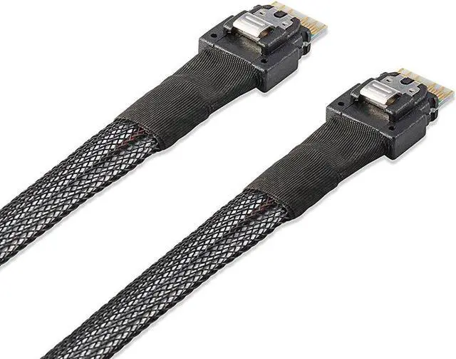Alt view image 3 of 3 - SAS 38P SFF-8654 to SFF8654 / MINI SAS 38P SFF-8654 to SFF-8643 12Gbps Server Hard Drive HDD Data Transmission Cable 50cm