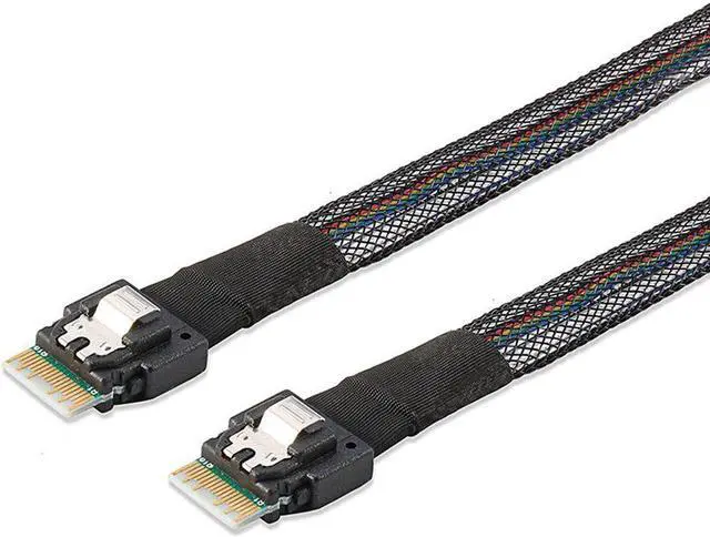 Main image of SAS 38P SFF-8654 to SFF8654 / MINI SAS 38P SFF-8654 to SFF-8643 12Gbps Server Hard Drive HDD Data Transmission Cable 50cm