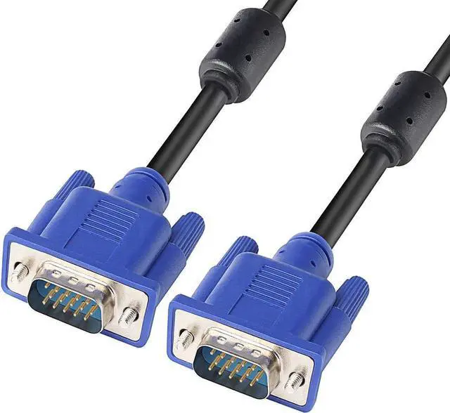 Main image of VGA to VGA Monitor Cable, 15 pin 1080P Full HD Male to Male Cor for Computer PC Laptop to Monitor Screen Projector with VGA Plug Port (10 Feet)