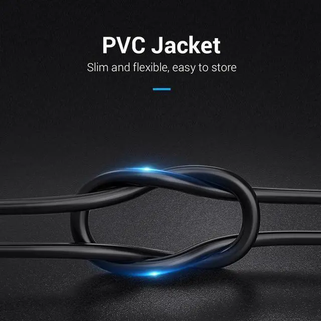 Alt view image 5 of 7 - HDMI to VGA, Gold-Plated HDMI to VGA 16.4 Feet Cable (Male to Male) Compatible for Computer, Desktop, Laptop, PC, Monitor, Projector, HDTV, Raspberry Pi, Roku, Xbox and More