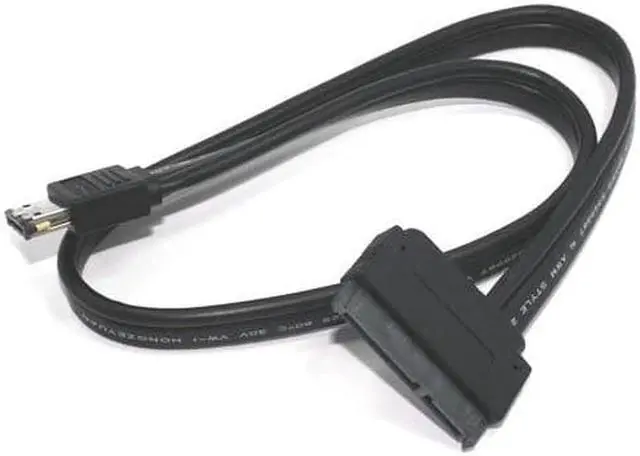 Alt view image 2 of 4 - 100cm Power eSATA (esata+usb) 12V+5V to 2.5 SATA 22pin cable,power supply cable