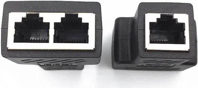 Alt view image 2 of 3 - 2PCS RJ45 Connector RJ45 Splitter 8P8C Network Adapter Extender Connector Suitable for Cat5E Cat6 Cat7 Ethernet Router Function