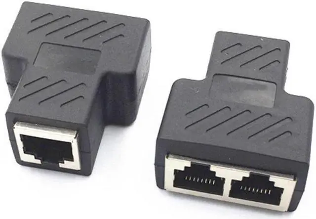Alt view image 3 of 3 - 2PCS RJ45 Connector RJ45 Splitter 8P8C Network Adapter Extender Connector Suitable for Cat5E Cat6 Cat7 Ethernet Router Function