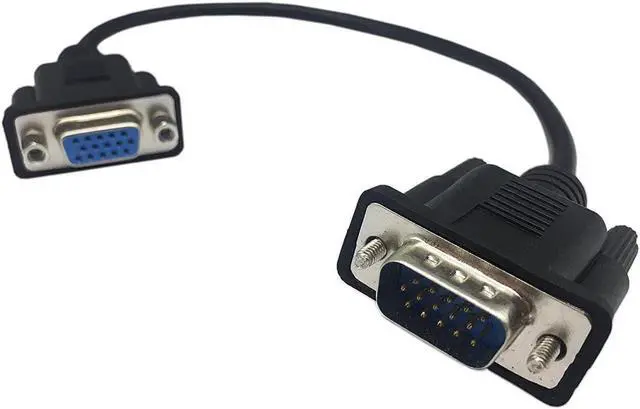 Alt view image 2 of 6 - 1ft VGA SVGA 15 Pin HD15 Male to Female Adapter Video Monitor Extension Cable for PC Laptop TV Porjector