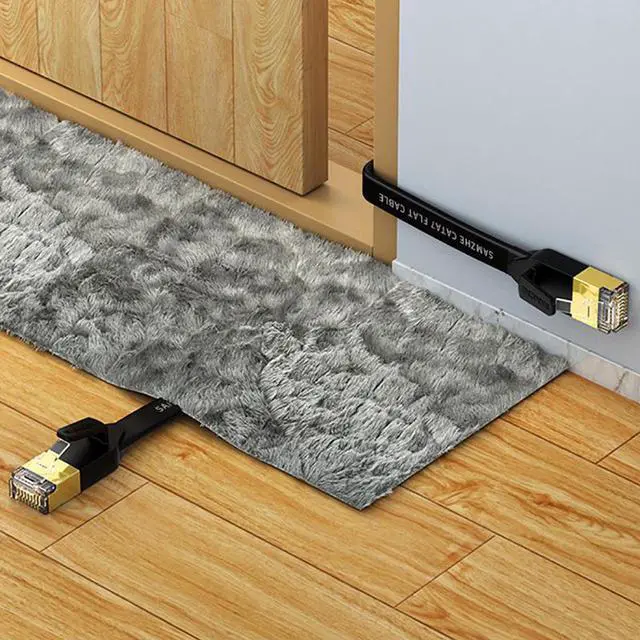 Alt view image 5 of 7 - Cat 7 Flat Ethernet Cable 10 Gigabit Computer Network Cord for Xbox PS4 Modem Router Networking Switch (White, 25M/82ft.)