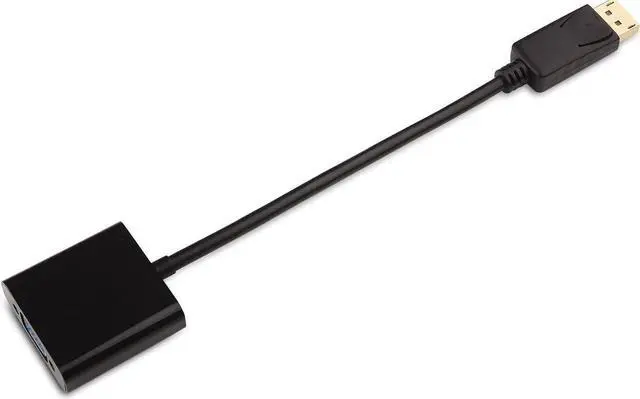 Alt view image 2 of 3 - DisplayPort to VGA Adapter Male to Female, Gold Plated DP to VGA Adapter, Display Port to VGA Convertor, in Black