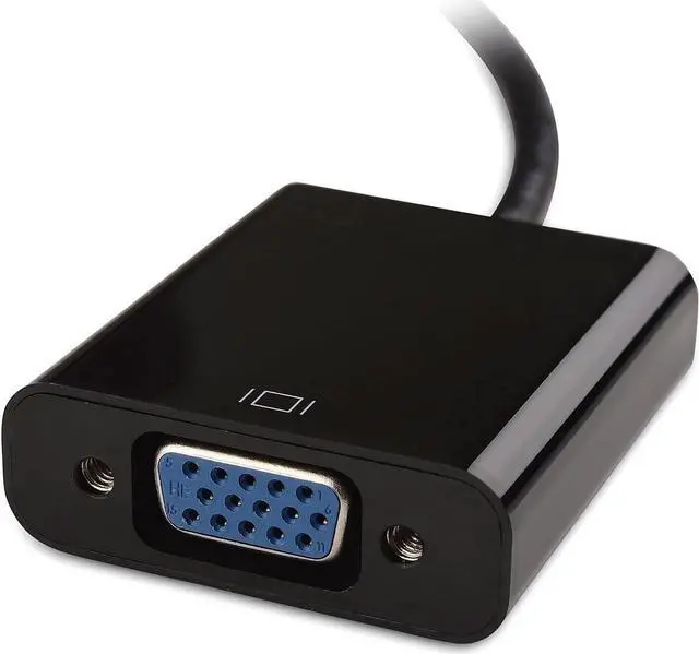 Alt view image 3 of 3 - DisplayPort to VGA Adapter Male to Female, Gold Plated DP to VGA Adapter, Display Port to VGA Convertor, in Black