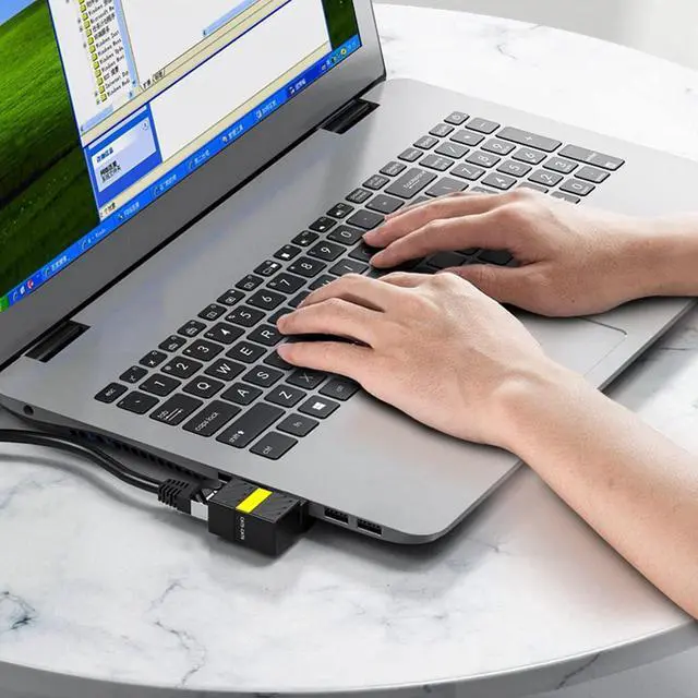 Alt view image 2 of 7 - 2 Pack Cat6 Ethernet Extenders 360° Rotation, Cat5 Cat6 Extension Adapter 90 Degree Right Angle Network LAN RJ45 Male to Female Connector (RJ45 RightAngle)