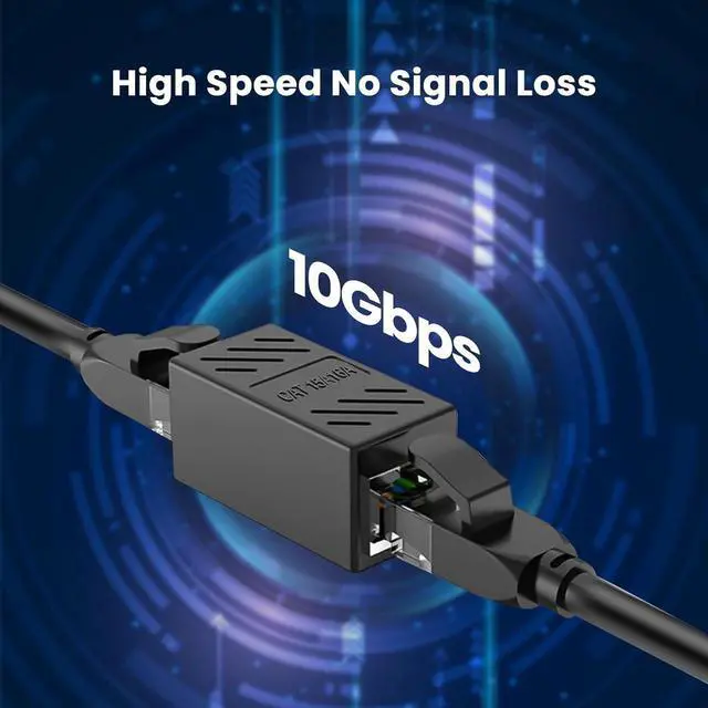 Alt view image 5 of 7 - 6 Pack RJ45 Cat 6 Coupler, Ethernet Cable Extender, in Line Ethernet Connector for Cat7 Cat6 Cat5e Cat5 Ethernet Cable, Ethernet Extender Adapter Female to Female, Ethernet Network Cable Coupler