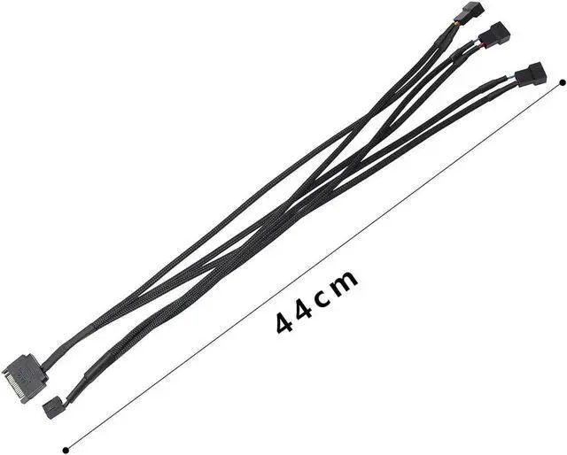 Alt view image 6 of 6 - SATA to 3 Pin 4 Pin PWM Fan Adapter Splitter Hub for 12V Desktop Computer Cooler Case Fans, 2 Pieces Packing