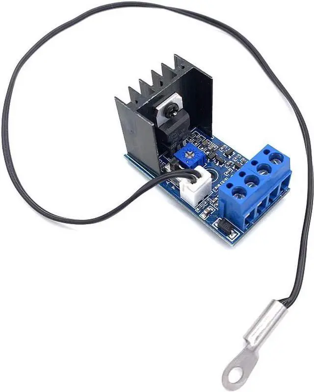 Alt view image 3 of 7 - DC 12V 1A Automatic PC CPU Fan Temperature Control Speed Controller Case Fan Speed Governor with Sensor for 2 3 4 Wire Fan