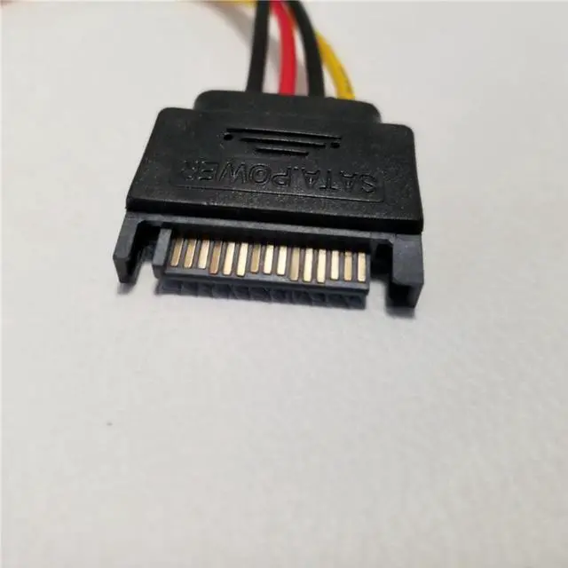 Alt view image 3 of 3 - SATA 15Pin to IDE Plus 4Pin Power Supply Adapter Cable Computer SATA Cable 10cm