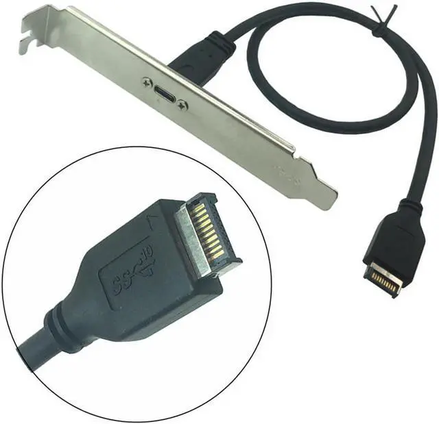 Main image of 0.5m Type E Male To USB-C Type C Female Motherboard Expansion Cable USB 3.1 Front Panel Header Connector wire cord