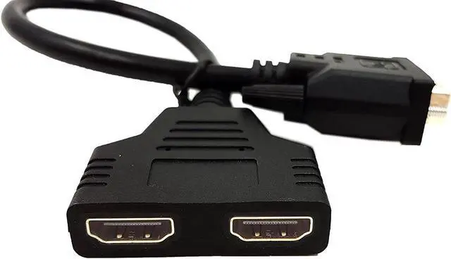 Alt view image 3 of 5 - DVI to HDMI CableSinLoon Gold-Plated DVI Male 24 1 Pin to Dual Hdmi Female 1080p Hdmi Video Converter Adapter Splitter Cable