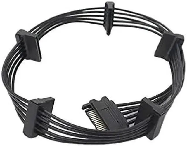 Alt view image 5 of 5 - 15 PIN Sata Power Splitter(2Packs) 15 Pin Sata to 5 Sata Power Splitter Adapter Cable- 21 Inches