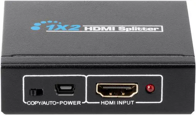 Alt view image 3 of 6 - 4K Mini 1x2 HDMI Splitter | USB-Powered, 4K Ultra HD, 1080p @60Hz