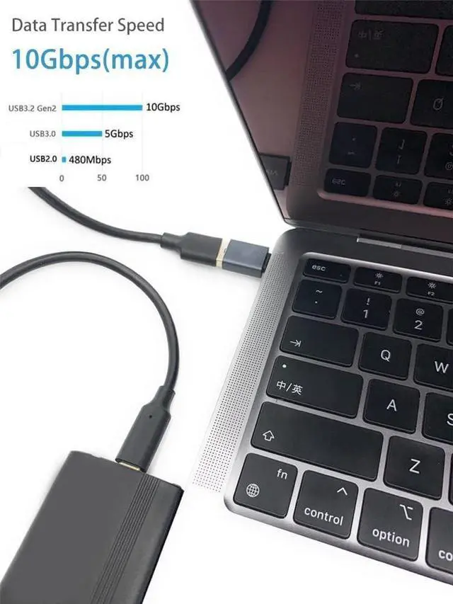 Alt view image 5 of 6 - [10Gbps USB C to USB Adapter USB C Male to USB Female Adapter USB3.2 Gen 2 3-Pack Compatible with MacBook Pro/Air Laptops Phones and Other Type C or Thunderbolt 4/3 Devices(Grey)