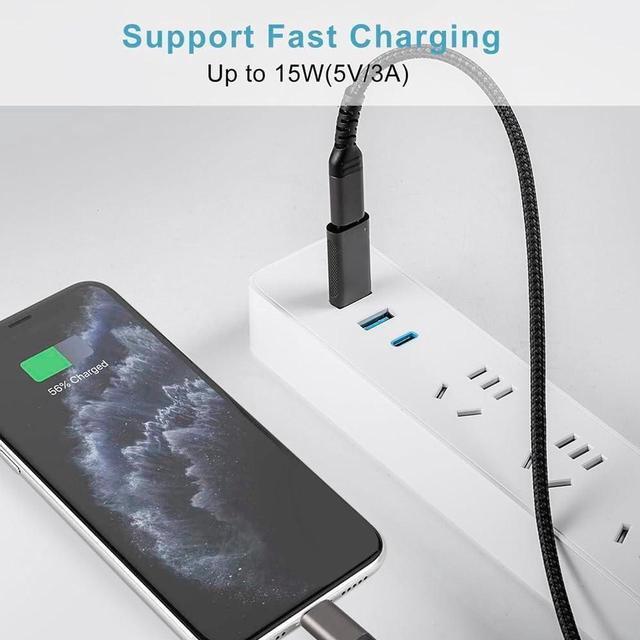 Alt view image 6 of 7 - Pack of 4 USB C to USB Adapters 2*USB-C to USB-A & 2*USB-A to USB-C Female Adapter Speed Data Transfer & Fast Charging for iPhone/PC//iPad/Laptop/etc USB to USB C Adapter (Pack of 4)