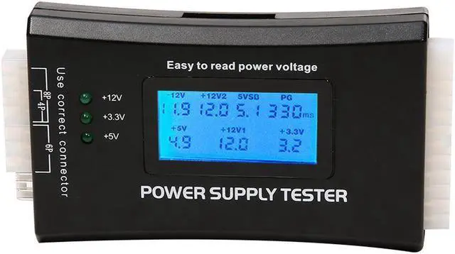 Main image of New Digital LCD PC Computer Power Supply Tester 20/24 Pin 4 PSU ATX SATA HDD Testers