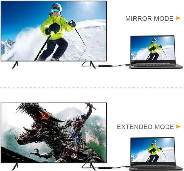 Alt view image 4 of 7 - Active DP to HDMI Adapter HDR 4K@60Hz, CableCreation Gold-Plated DisplayPort 1.4 to HDMI 2.0 Converter (Male to Female), Support 4K@60Hz, 2K@144Hz, 1080P@144Hz, Eyefinity Multi-Display