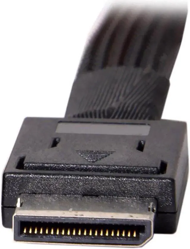 Alt view image 3 of 3 - Oculink SFF-8611 Male to U.2 U.3 SFF-8639 Female NVME PCIe PCI-Express SSD Cable with SATA Power for Mainboard SSD 50cm