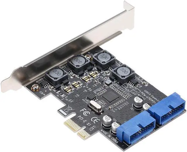 Main image of Super Speed PCI Express to Dual 20 Pin USB 3.0 Controller Card PCI-E X1 to 2 Ports USB 3.0 Header With Low Profile Bracket