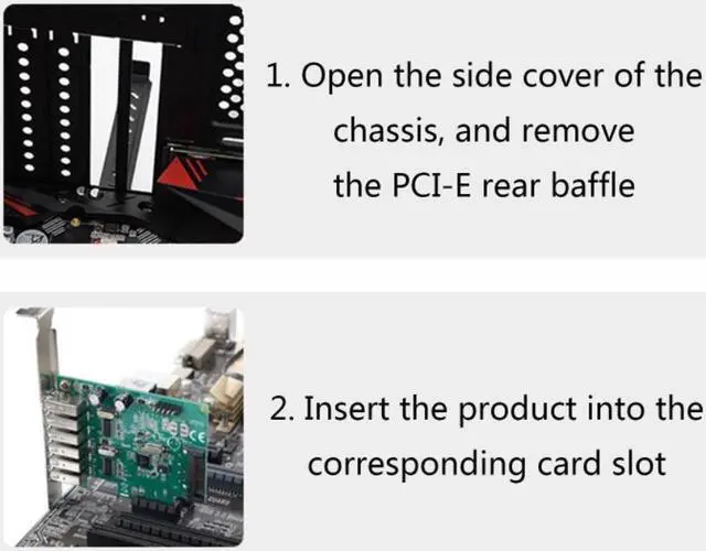 Alt view image 4 of 4 - 6 Ports PCI-E to USB 2.0 Expansion Card 9pin Internal USB Header Desktop Express Card with 15 Pin SATA Power Connector