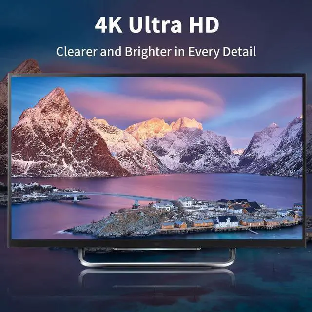 Alt view image 5 of 7 - Mini DisplayPort to HDMI Adapter 4K Mini DP to HDMI Adapter Male to Female Mini Display Port to HDMI Converter Gold Plated Adapter for MacBook Microsoft Surface Pro 2pack