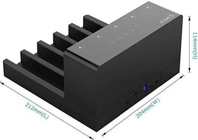 Alt view image 7 of 7 - USB 30 to SATA External Hard Drive 5 Bay Docking Station with Duplicator Offline Clone Function for 25 or 35in HDD SSD Support 5X 10 TB