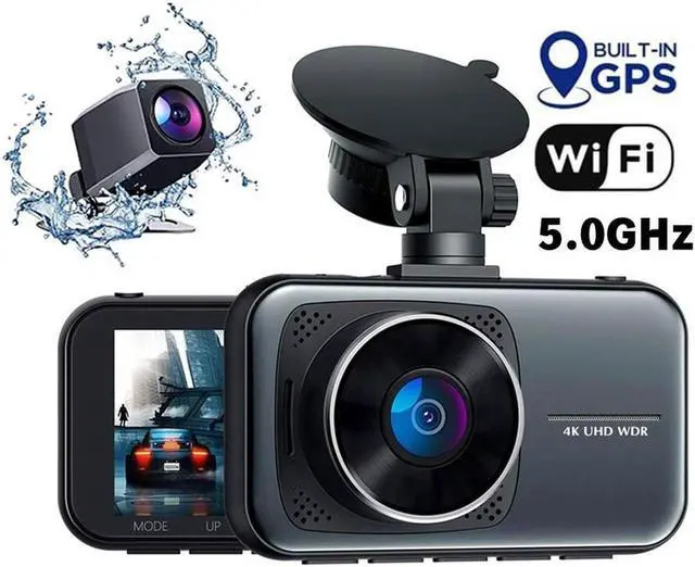 Main image of Real 4K 5G WiFi Dual Dash Cam with WiFi GPS,2160P Car Camera with Free App,UHD 4K+1080P Driving recorder,3 Inch Car Dash Camera,24/7 Parking Mode,Night Vision,Emergency Lock,Loop Recording,G-sensor