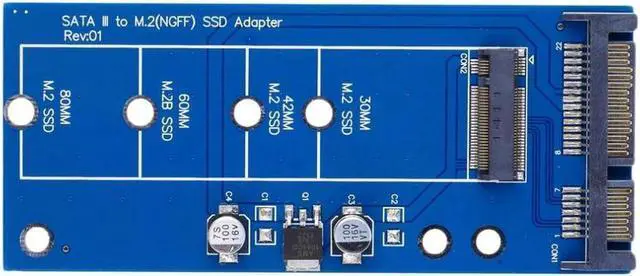 Alt view image 5 of 5 - Speed M2 NGFF ssd SATA3 SSDs Turn Sata Adapter Expansion Card Adapter SATA to NGFF -capacity -power