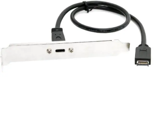 Alt view image 3 of 3 - USB-C Type-C Female to USB 3.1 Front Panel Header Extension Cable 40cm with Panel Mount Screw