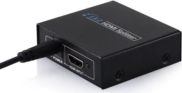 Alt view image 6 of 6 - Full HD HDMI Splitter 1x2 Repeater Amplifier 3D 1080p 4K Switch Box 1 in 2 out
