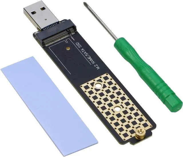 Alt view image 6 of 6 - M.2 to USB Adapter, NVMe to USB 3.1 Reader Card Compatible with Both NVMe (PCI-e) M Key SSD & (B+M Key SATA Based) NGFF SSD