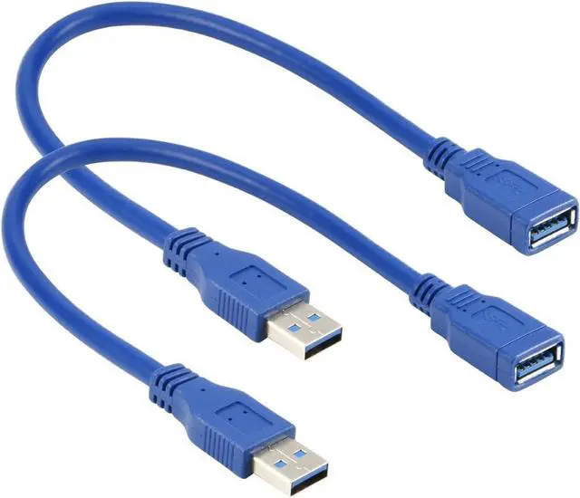 Main image of Short USB 3.0 Extension Cable USB-A Extender Male to Female 5Gbps (1FT,2-Pack)